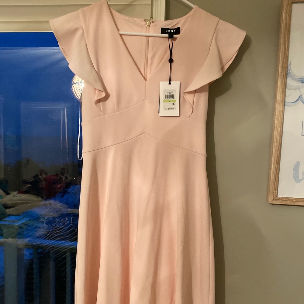 DKNY pink skater dress